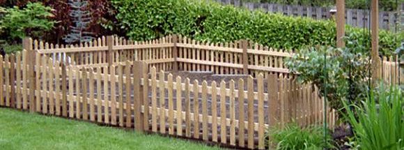 wooden garden fence
